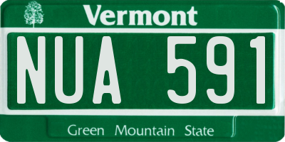VT license plate NUA591