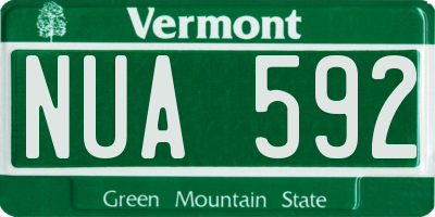 VT license plate NUA592