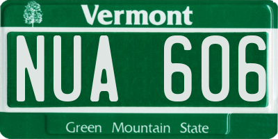 VT license plate NUA606