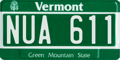 VT license plate NUA611