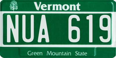 VT license plate NUA619