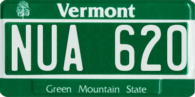 VT license plate NUA620