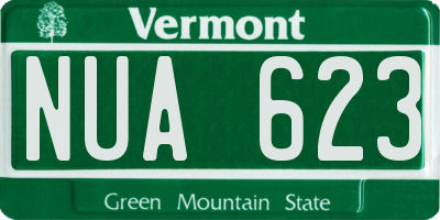 VT license plate NUA623