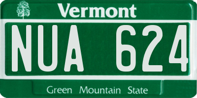 VT license plate NUA624