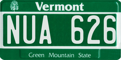 VT license plate NUA626