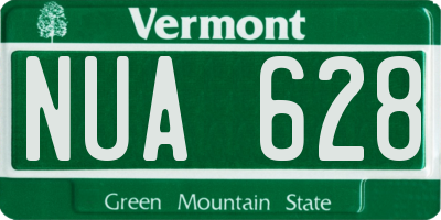 VT license plate NUA628