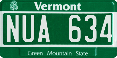 VT license plate NUA634