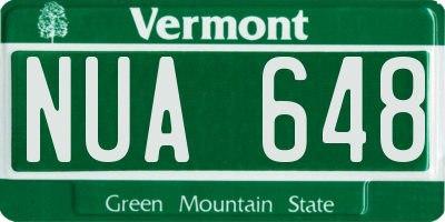 VT license plate NUA648
