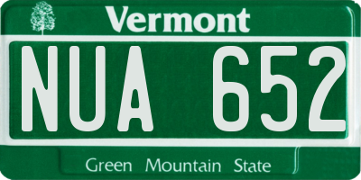 VT license plate NUA652