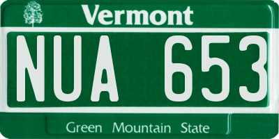 VT license plate NUA653