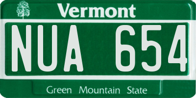 VT license plate NUA654