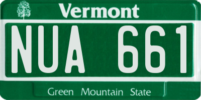 VT license plate NUA661