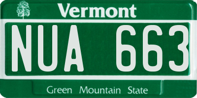 VT license plate NUA663