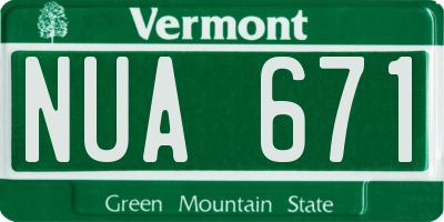 VT license plate NUA671