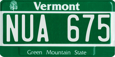 VT license plate NUA675