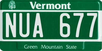 VT license plate NUA677