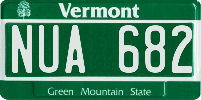 VT license plate NUA682