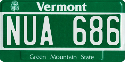 VT license plate NUA686