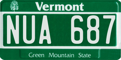 VT license plate NUA687
