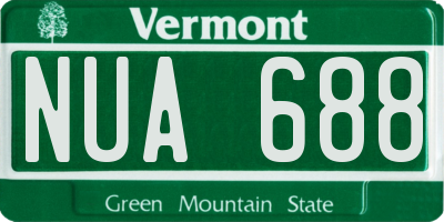 VT license plate NUA688
