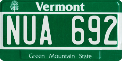 VT license plate NUA692