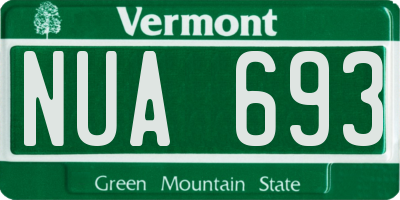 VT license plate NUA693