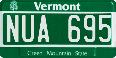 VT license plate NUA695