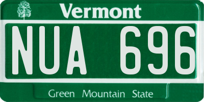 VT license plate NUA696