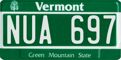 VT license plate NUA697
