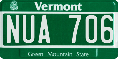 VT license plate NUA706