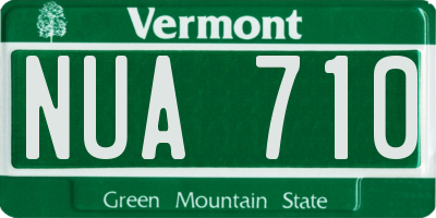 VT license plate NUA710