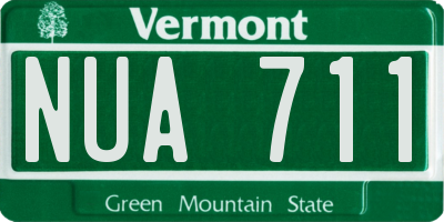 VT license plate NUA711