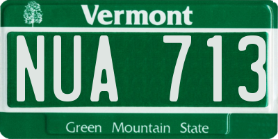 VT license plate NUA713