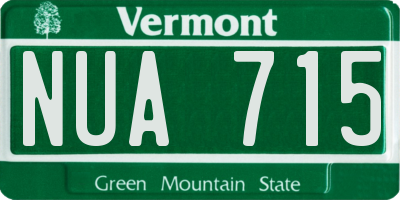 VT license plate NUA715