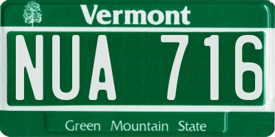 VT license plate NUA716