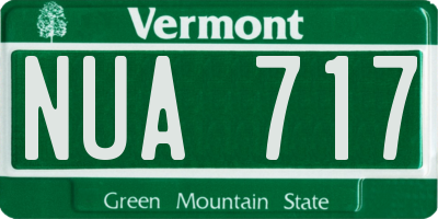 VT license plate NUA717