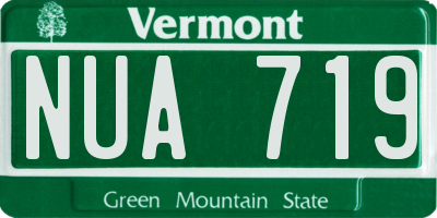 VT license plate NUA719