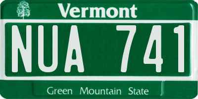 VT license plate NUA741