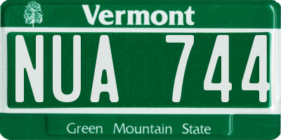 VT license plate NUA744