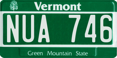 VT license plate NUA746