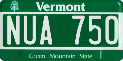 VT license plate NUA750