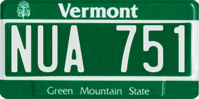 VT license plate NUA751