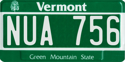 VT license plate NUA756