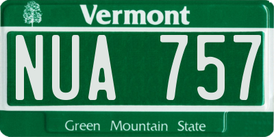 VT license plate NUA757