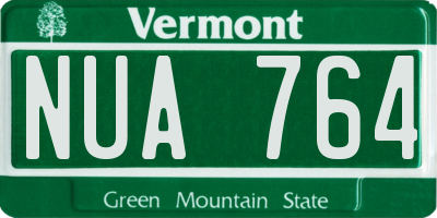 VT license plate NUA764