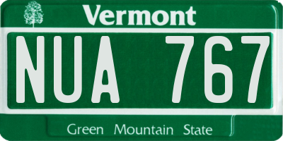 VT license plate NUA767