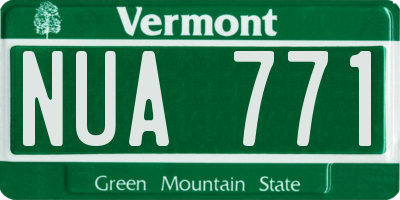 VT license plate NUA771