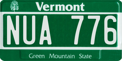 VT license plate NUA776