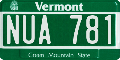 VT license plate NUA781
