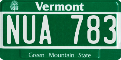 VT license plate NUA783